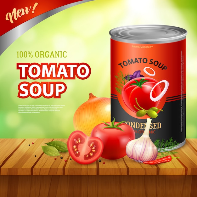 Tomato Soup Packshot ad template