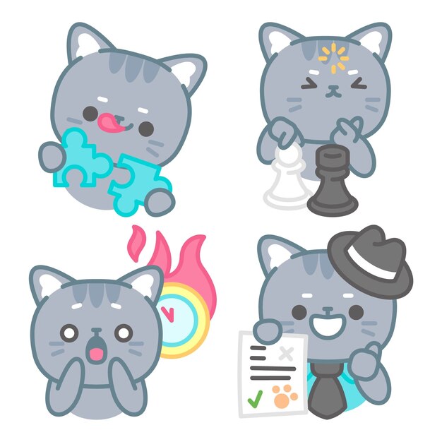 Tomomi the cat business stickers