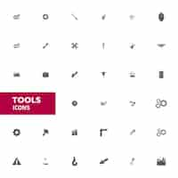 Бесплатное векторное изображение vector tools icon set