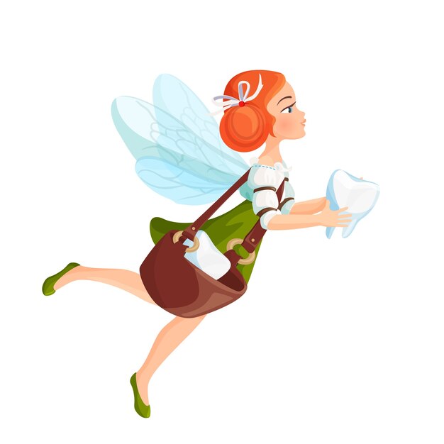 Free Vector | Tooth fairy for dental medicine hygiene