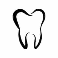 Free vector tooth logo black