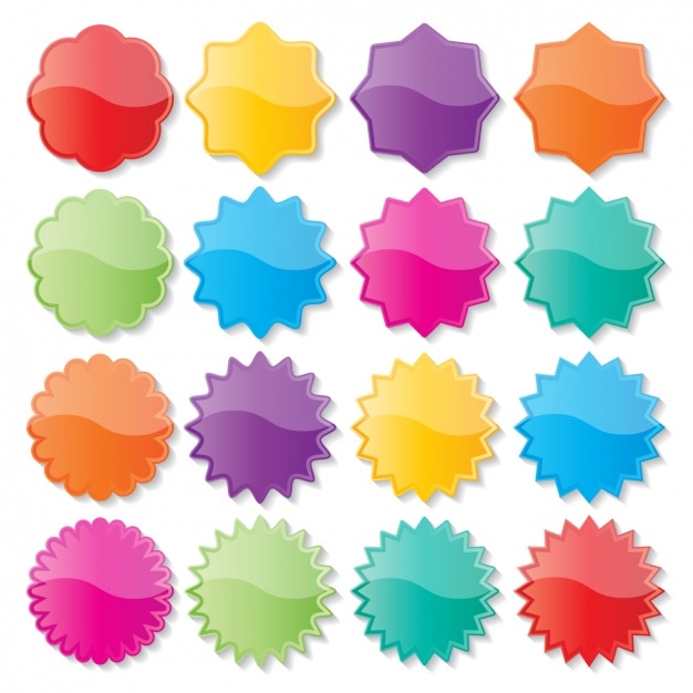 Free vector toothed colored spheres
