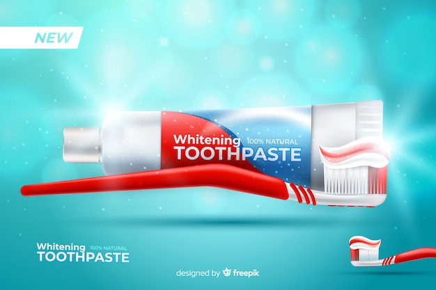 Free vector toothpaste advertising