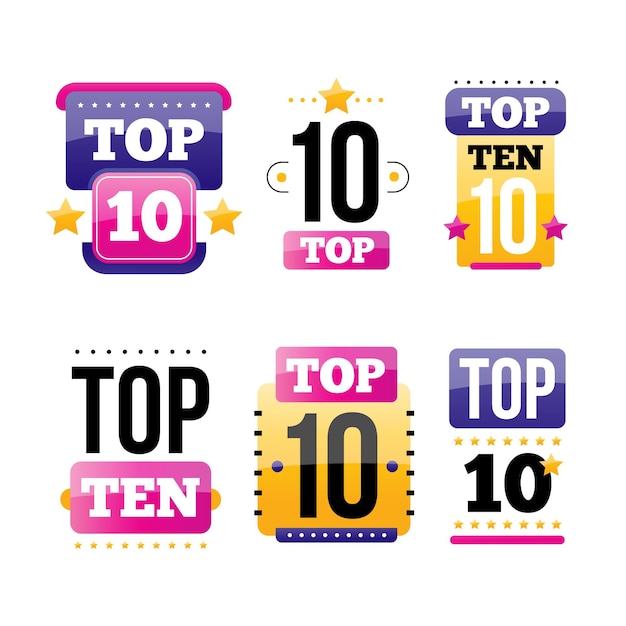 Top 10 badges collection