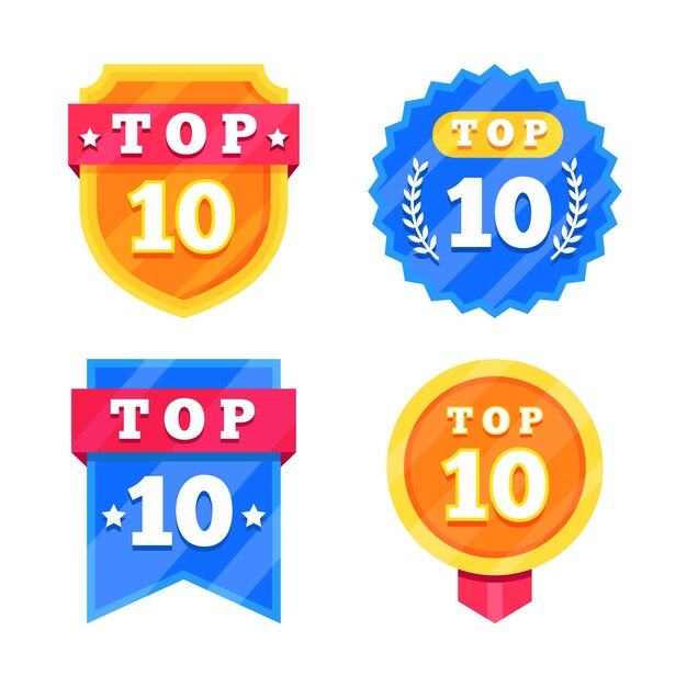 top 10 badges collection