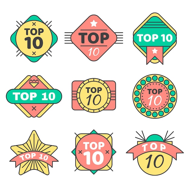 Top 10 badges collection