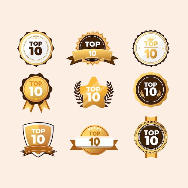 Top 10 badges collection