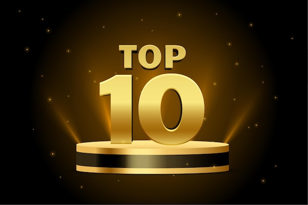 Top 10 best golden podium award background