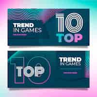 Free vector top 10 rating banners template