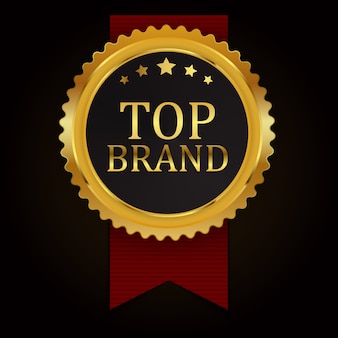 Premium Vector Top Brand Golden Label Sign Premium Vector Top Brand Golden Label Sign
