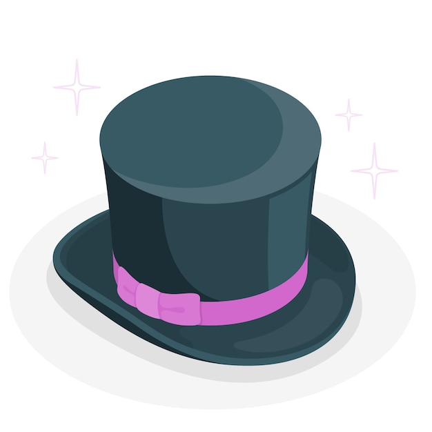 Free vector top hat concept illustration