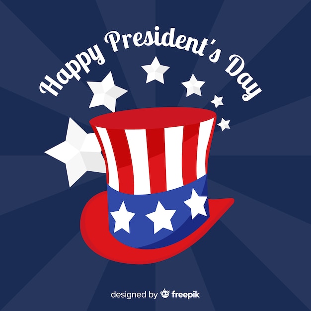 Top hat president day background