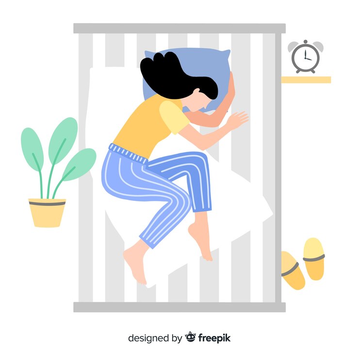 무료 Vector 상위 뷰 평면 수면 포즈 배경