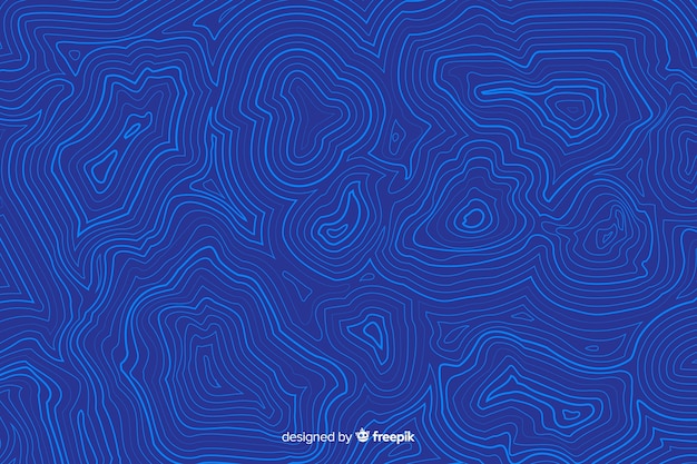 Бесплатное векторное изображение Топографические синие линии фон