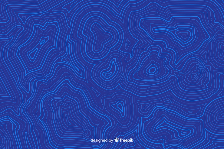 Free Vector topographic blue lines background