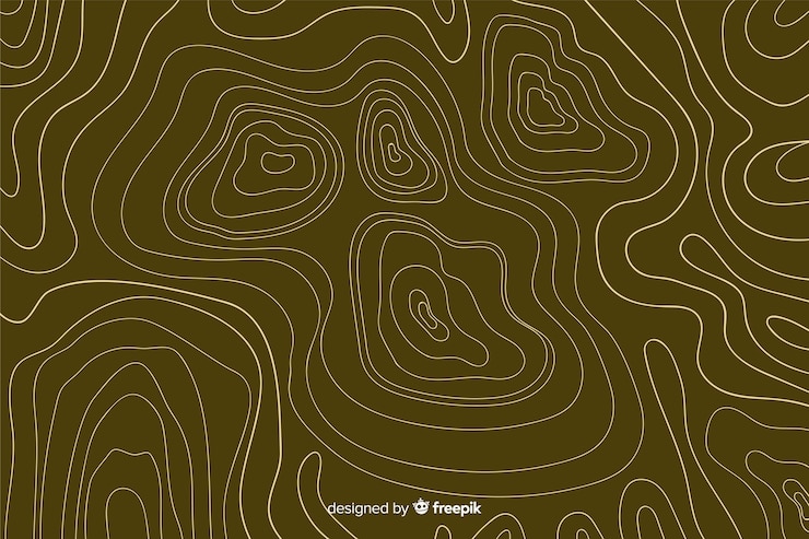 Free Vector topographic brown lines background