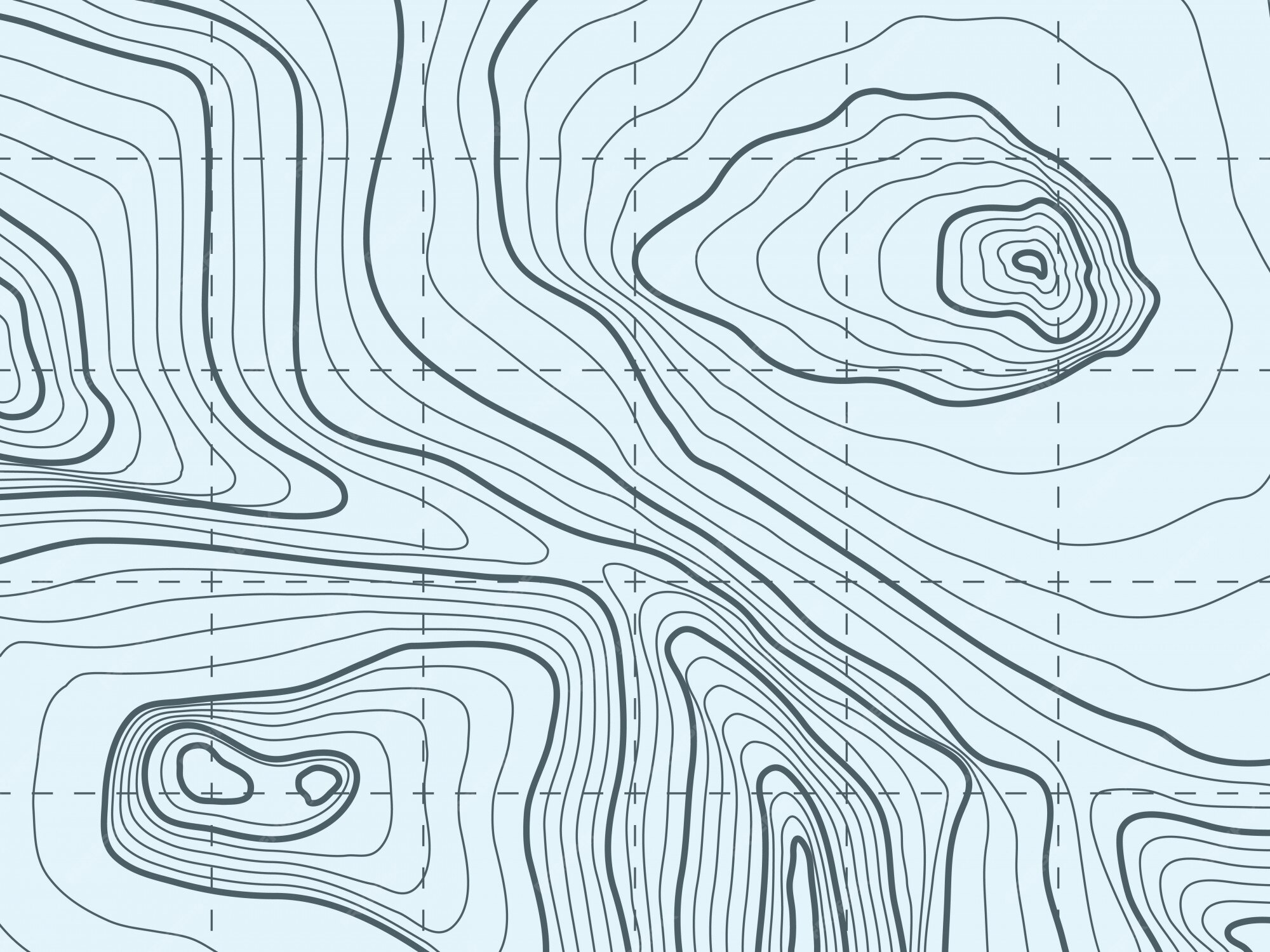 Map Showing Contour Lines Premium Vector | Topographic Contour, Line Map With Mountain