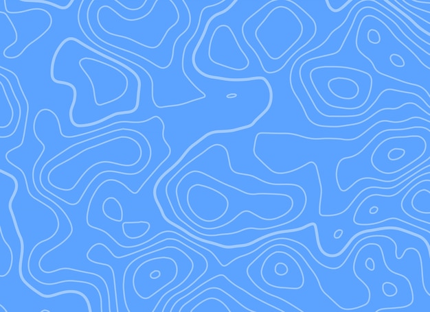 топографические контурные линии на синем фоне