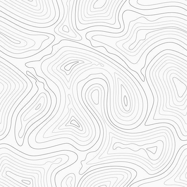 Topographic contour lines map seamless pattern.