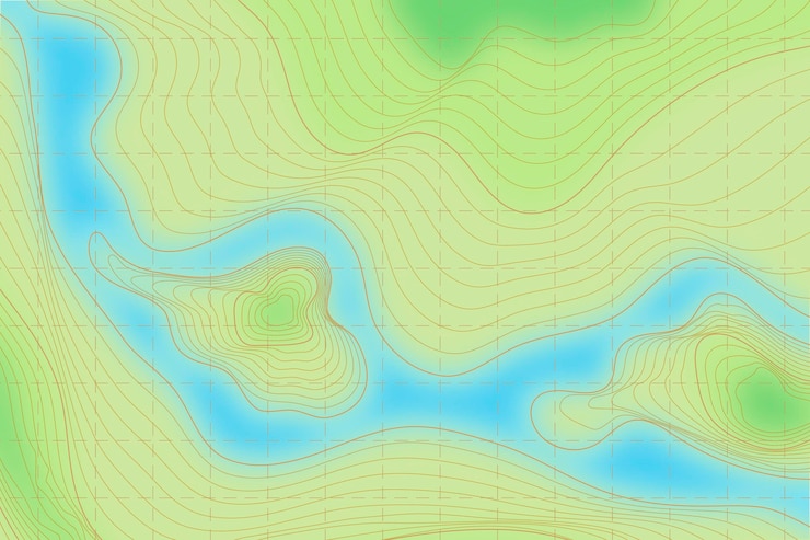 Free Vector topographic map background concept