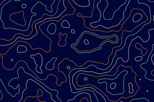 Бесплатное векторное изображение Концепция фона топографической карты