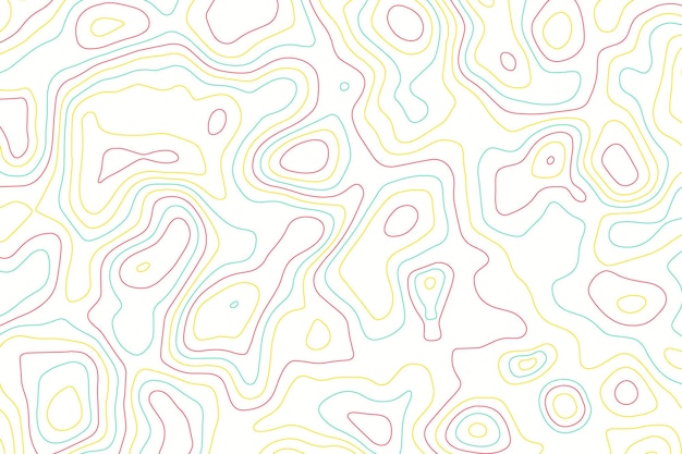 Free vector topographic map contour lines