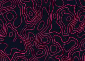 Free vector topographic map design in red color