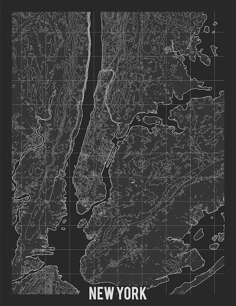 ニューヨークの地形図