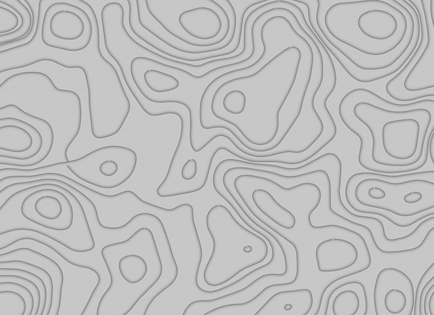 topographic pattern lines on gray background