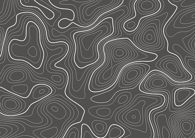 Free vector topography contour map design