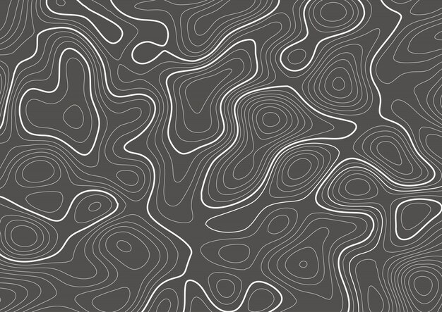 Topography contour map design