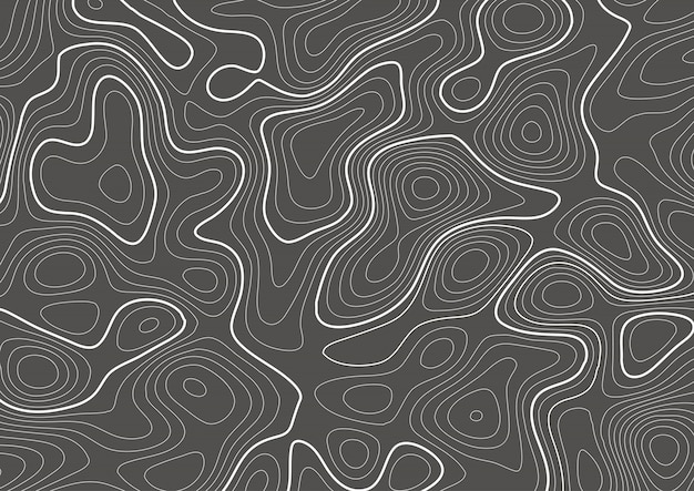 Topography contour map design