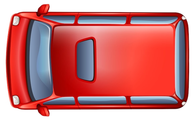 A topview of a minivan