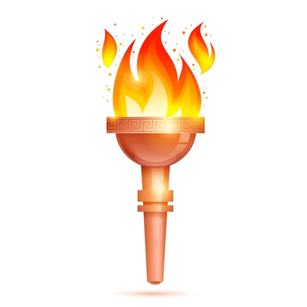 Torch icon isolated