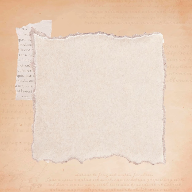 Torn old beige paper background