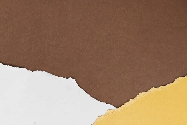 torn paper border vector on handmade earth tone background