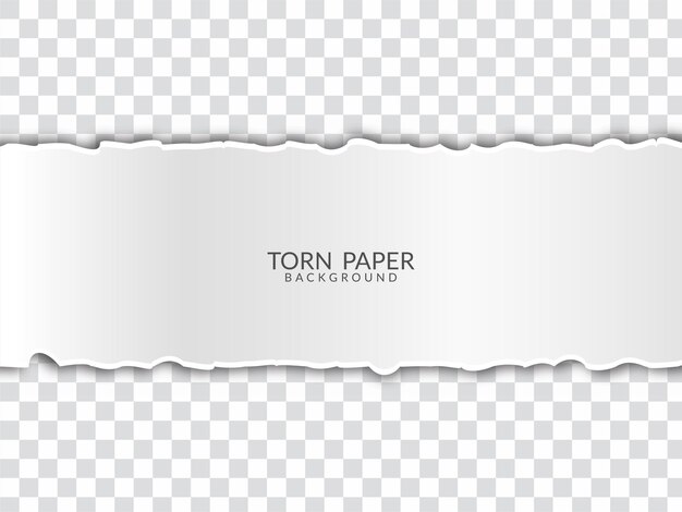 Torn paper design on transparent background vector