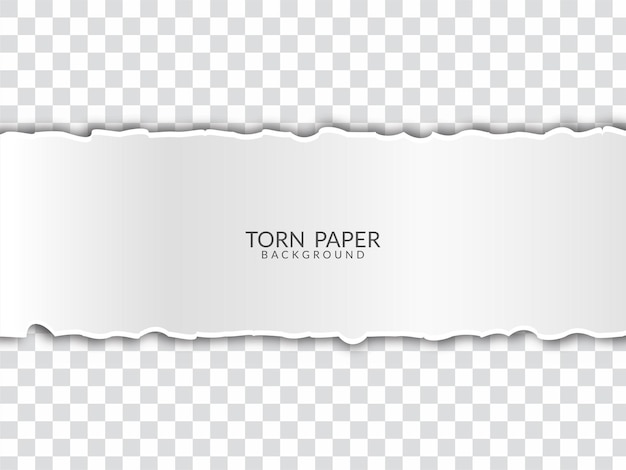 Torn paper design on transparent background vector