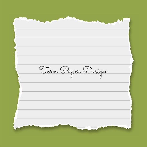 Torn paper piece design background