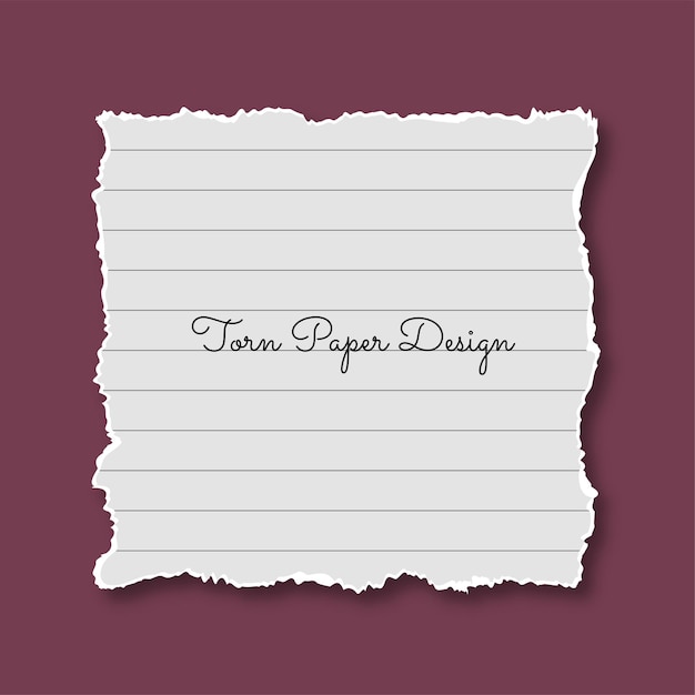 Torn paper piece design background