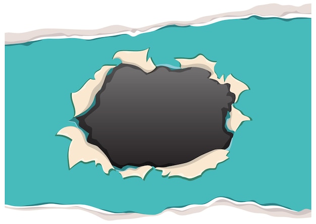 torn paper with empty space