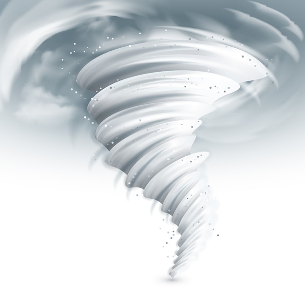 Illustrazione del cielo di tornado