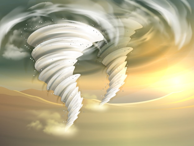 Free vector tornado swirls illustration