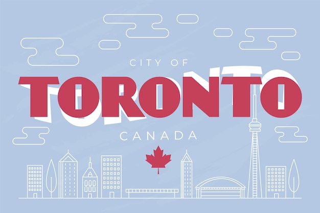 Free vector toronto city lettering