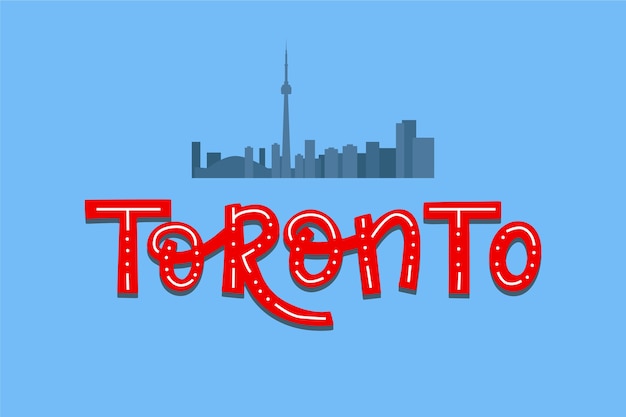 Vettore gratuito iscrizione della città di toronto