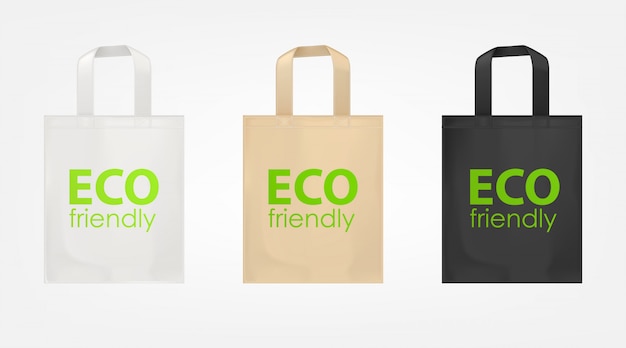 Tote shopping eco bags set