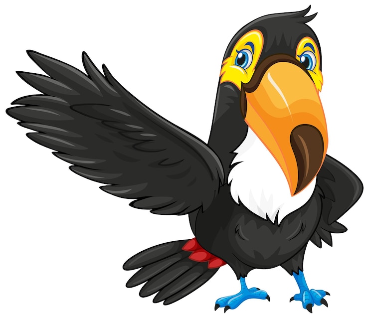 無料Vector オオハシ鳥の漫画のキャラクター