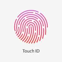 Free vector touch id