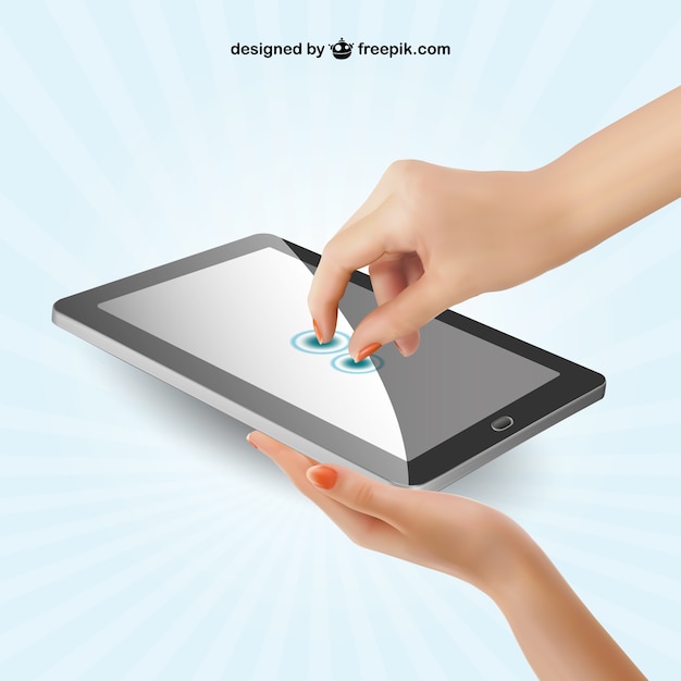 Touch screen illustration vector