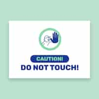 Free vector do not touch sign design template